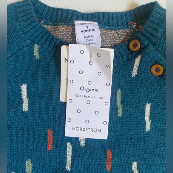 New Nordstrom’s Intarsia sweater knit 3month romper - Picture 3 of 4